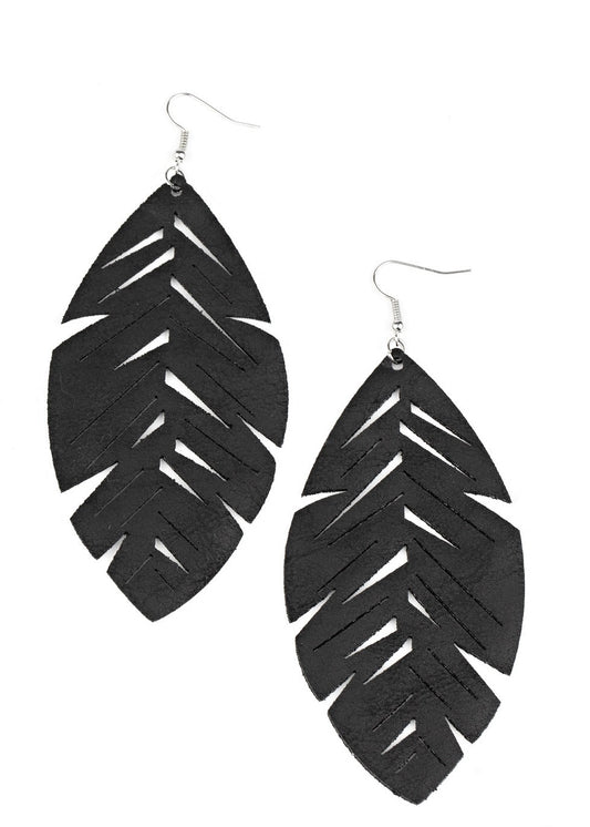 I Want To Fly - Black Earrings