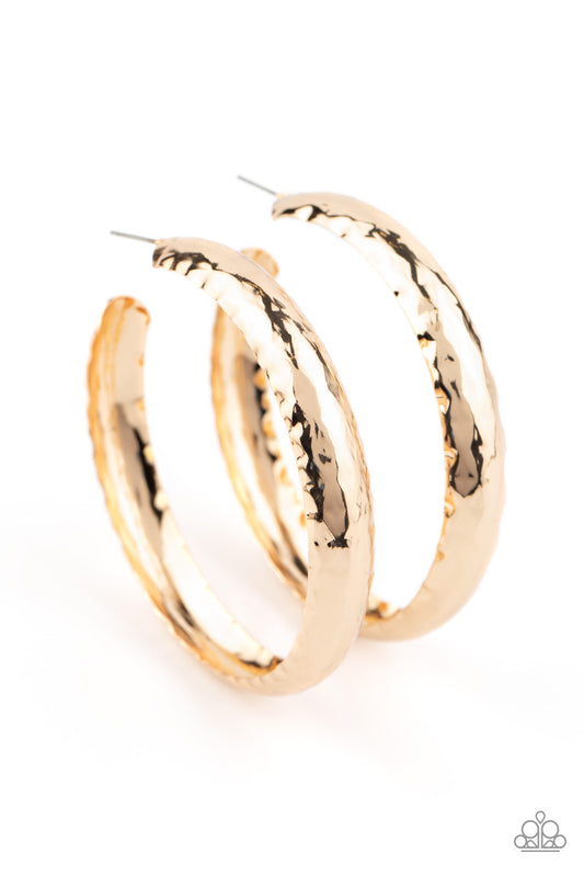 Check Out These Curves - Gold Earrings