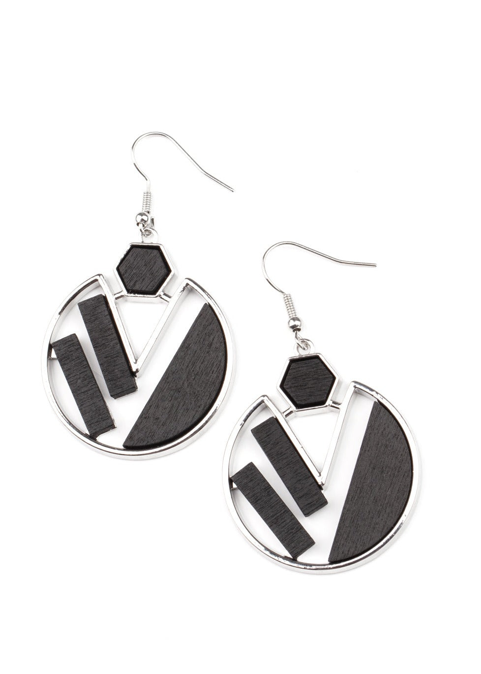 Petrified Posh - Black Earrings