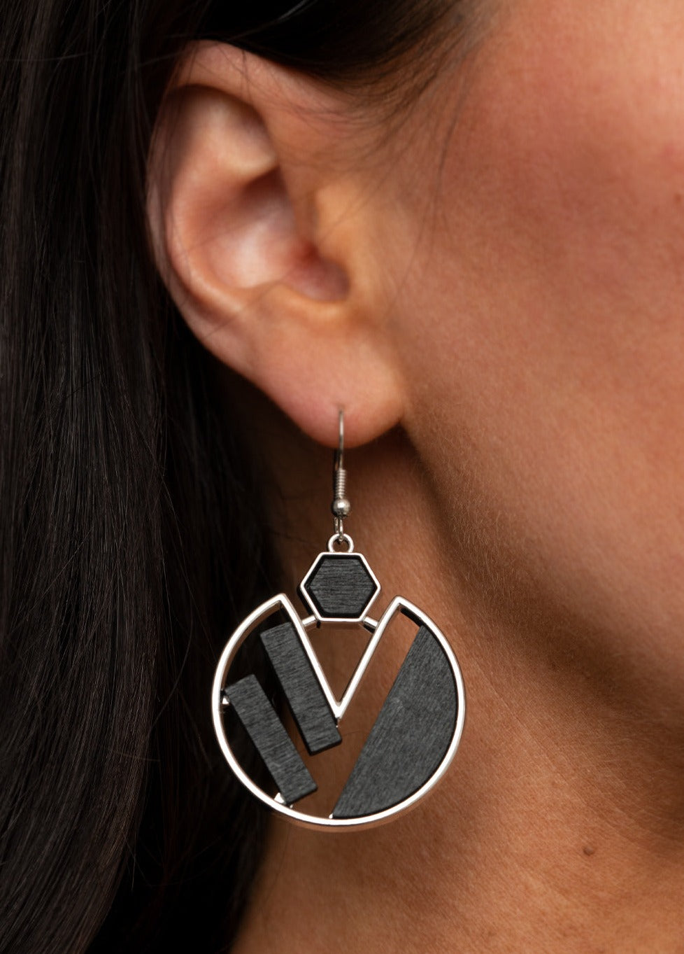 Petrified Posh - Black Earrings