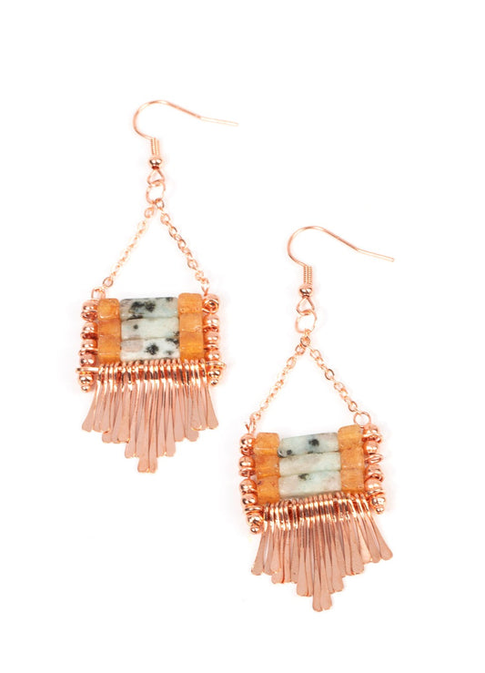 Riverbed Bounty - Copper Earrings