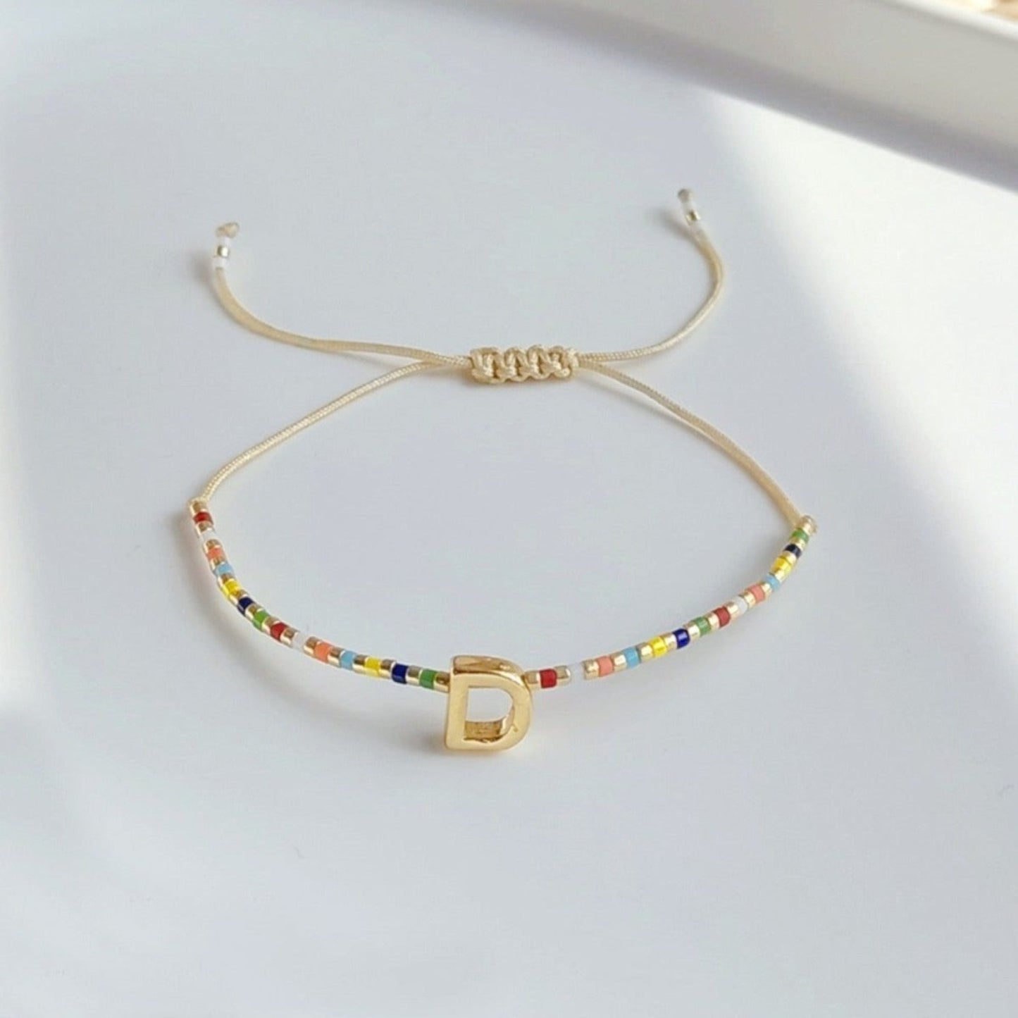 Lady Letter Glass Plating 18K Gold Plated Bracelet