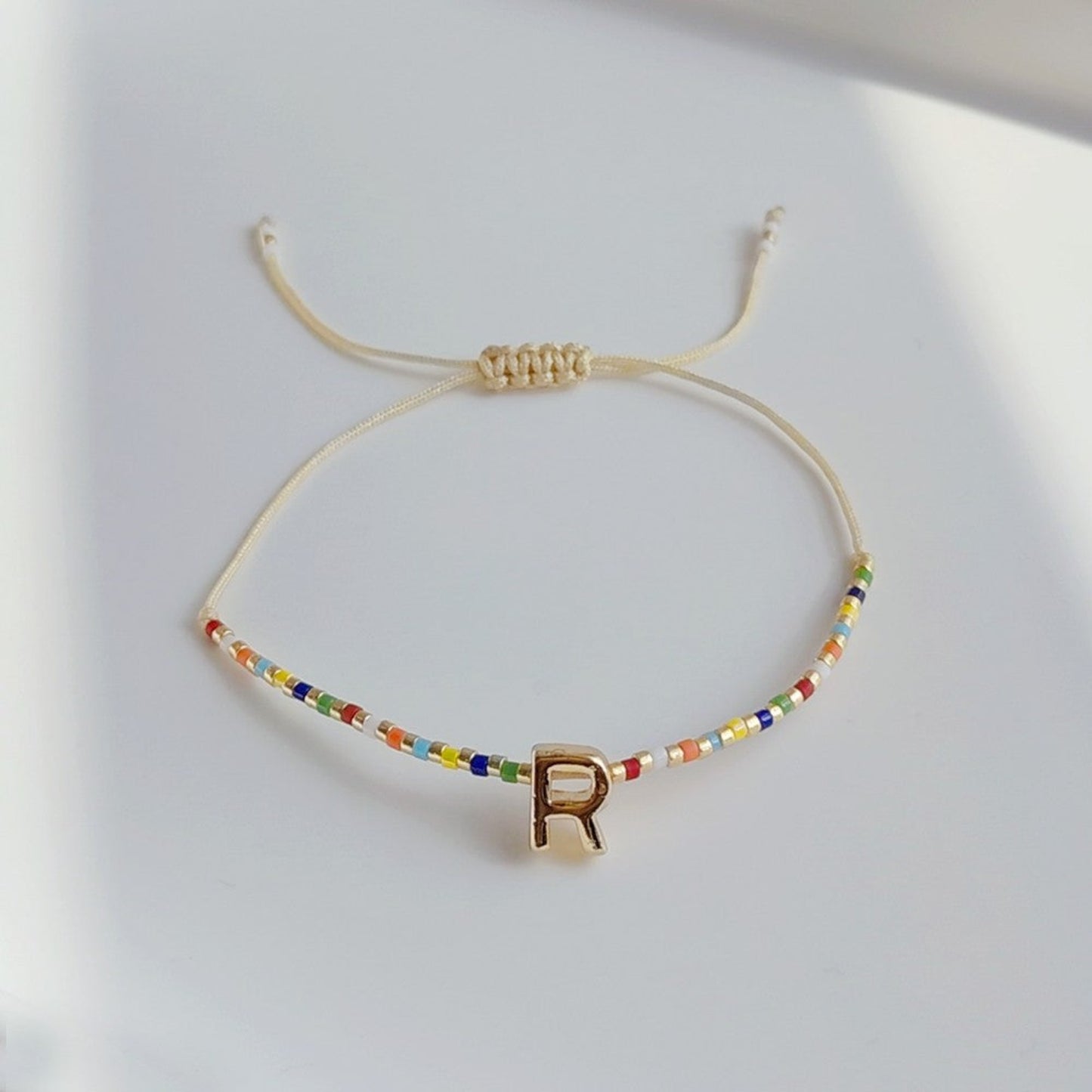 Lady Letter Glass Plating 18K Gold Plated Bracelet