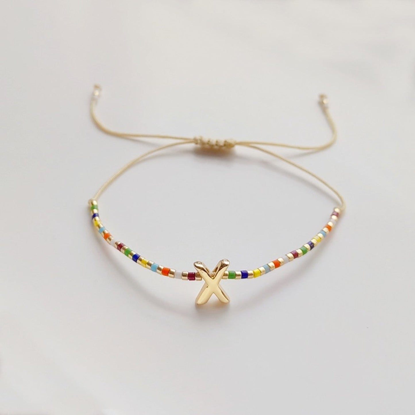 Lady Letter Glass Plating 18K Gold Plated Bracelet